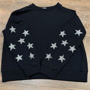 Black Crystal Rhinestone Sweater